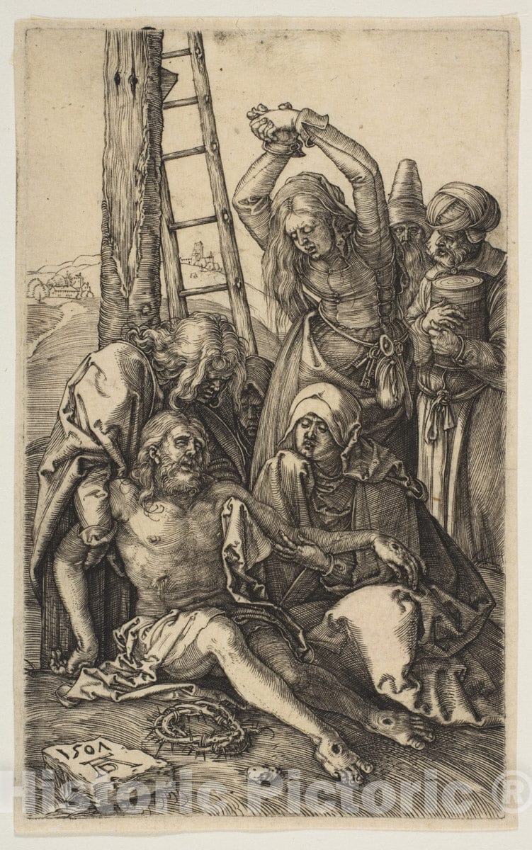 Art Print : Albrecht Dürer - The Lamentation, from The Passion 2 : Vintage Wall Art