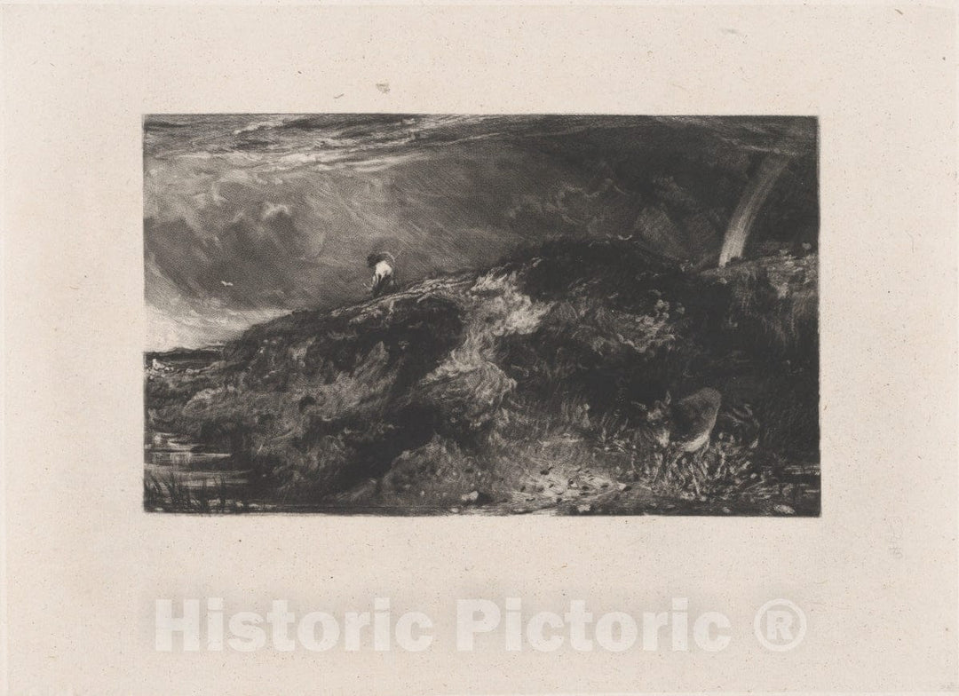 Art Print : David Lucas - Hampstead Heath 2 : Vintage Wall Art