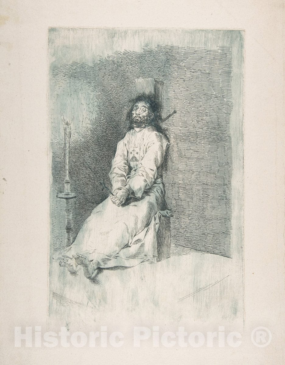 Art Print : Goya - The Garroted Man (El agarrotado) 1 : Vintage Wall Art