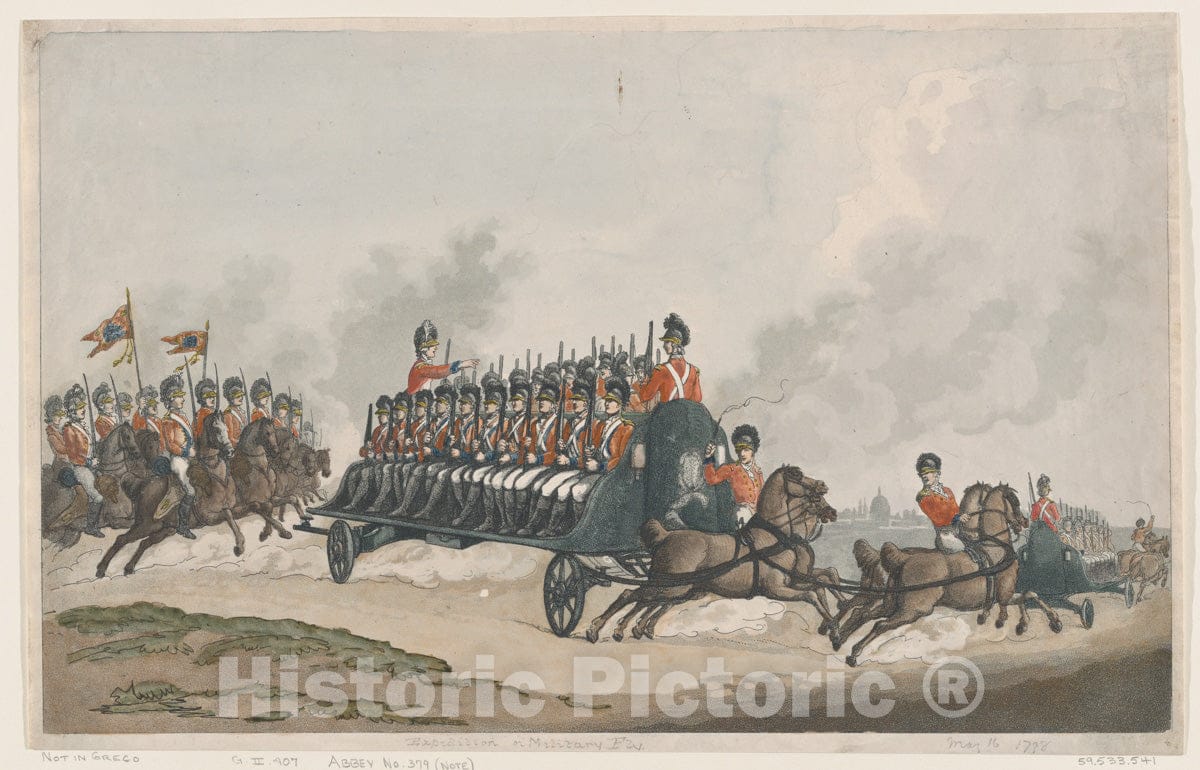 Art Print : Thomas Rowlandson - Expedition, or Military Fly 1 : Vintage Wall Art