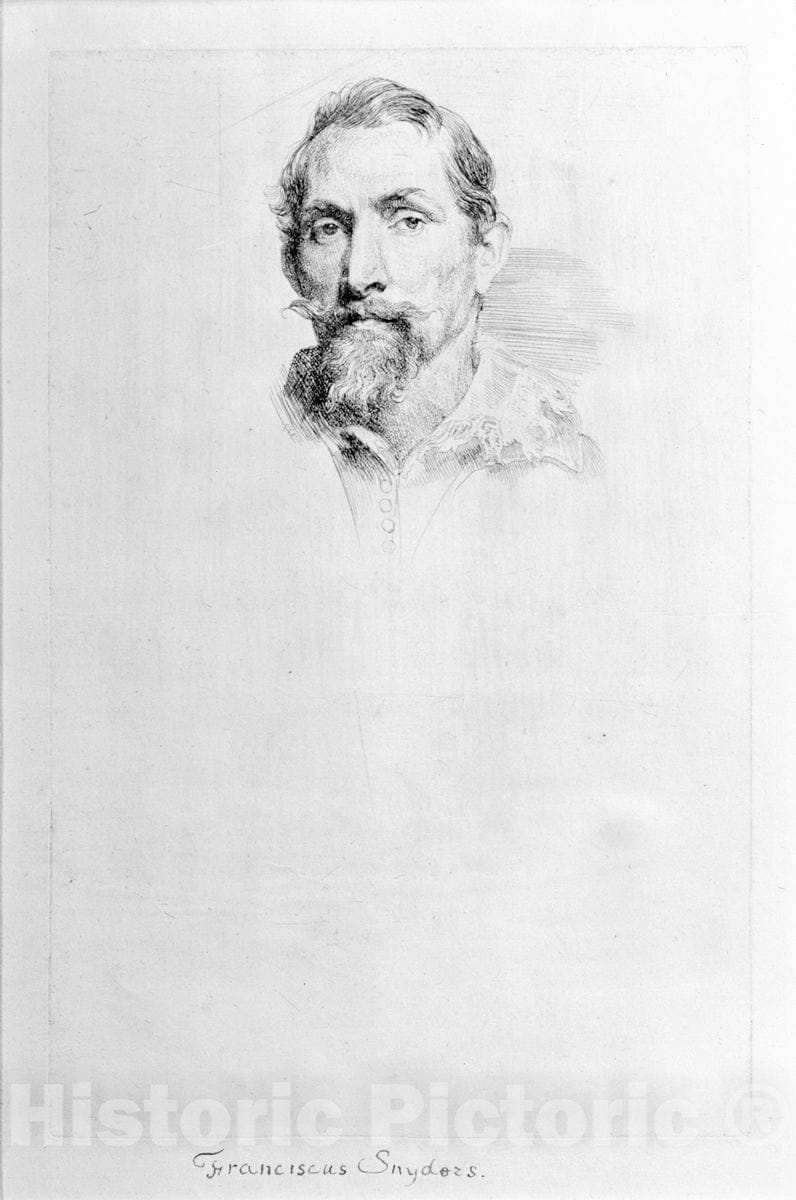 Art Print : Anthony Van Dyck - Frans Snyders, from The Iconography : Vintage Wall Art
