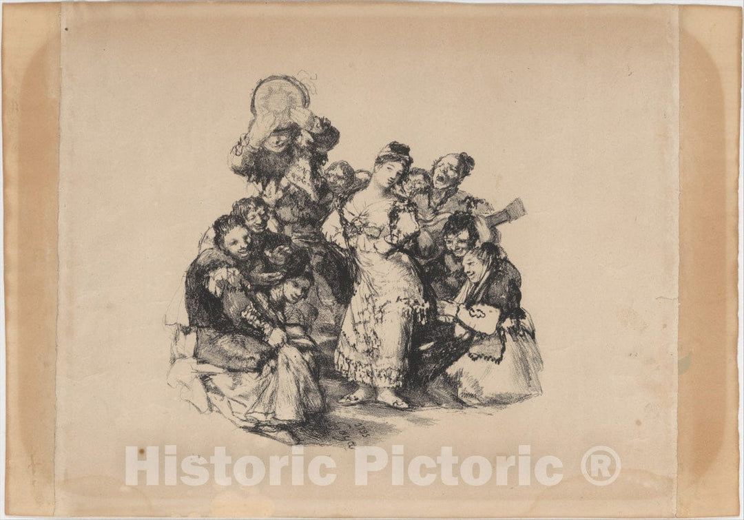 Art Print : Goya - El vito (The Andalusian Dance) : Vintage Wall Art
