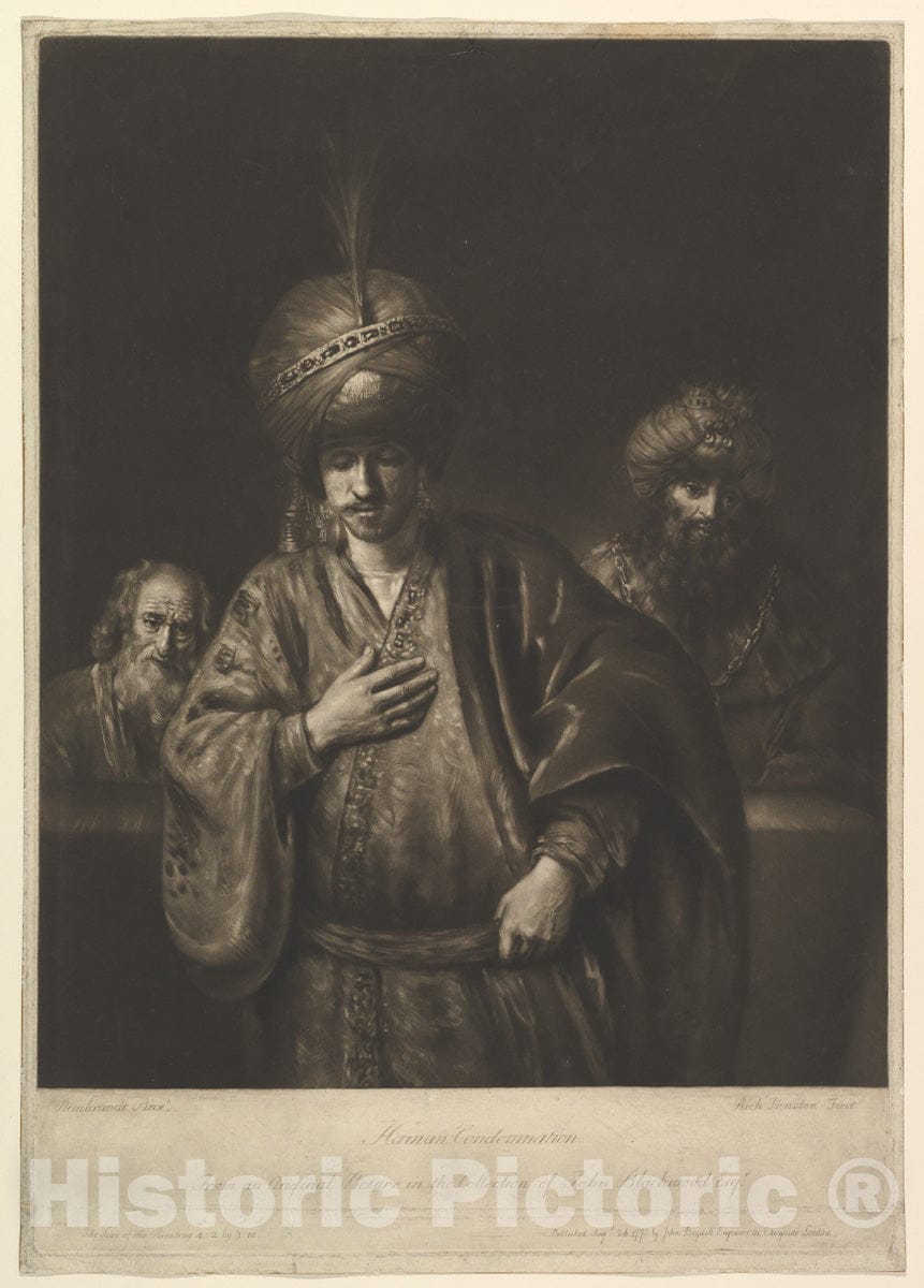 Art Print : Richard Houston - Haman's Condemnation : Vintage Wall Art