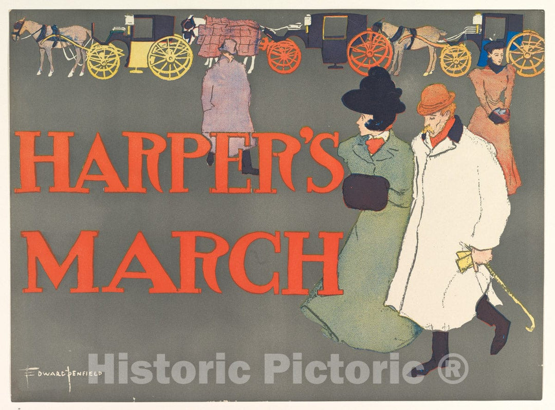 Art Print : Edward Penfield - Harper's: March 2 : Vintage Wall Art