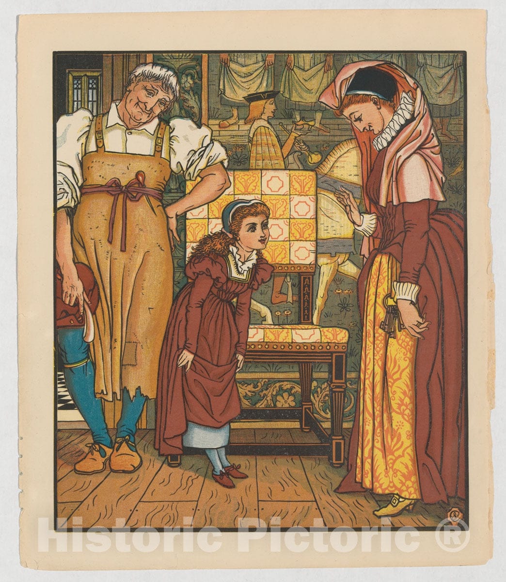Art Print : Walter Crane - Goody Two Shoes' Picture Book : Vintage Wall Art