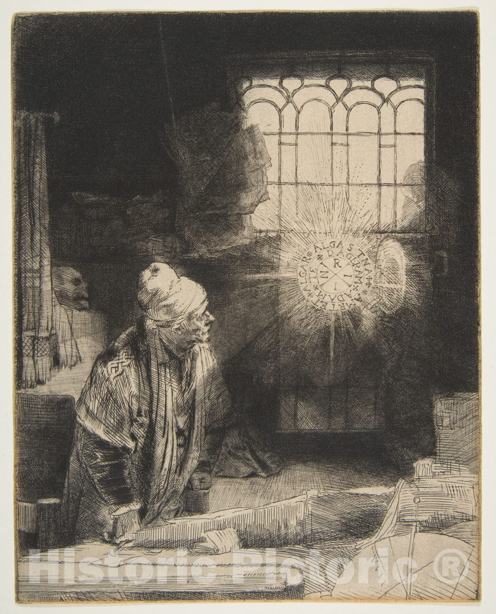 Art Print : Rembrandt (Rembrandt Van Rijn) - Faust : Vintage Wall Art