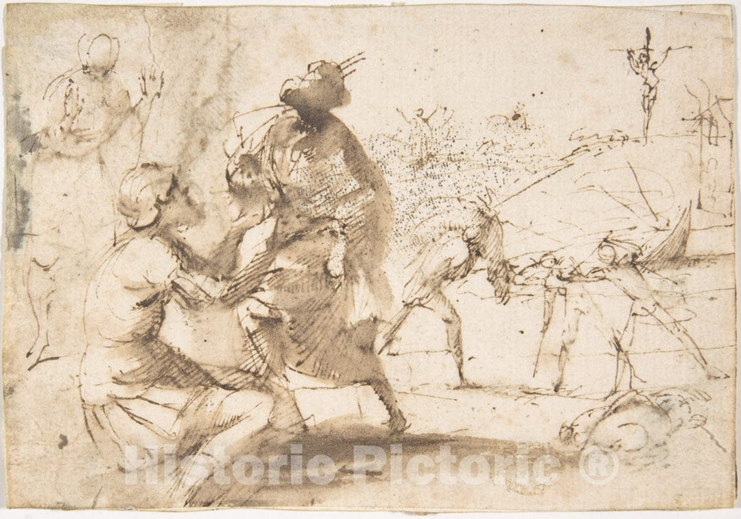 Art Print : Francesco Allegrini - Figures 2 : Vintage Wall Art