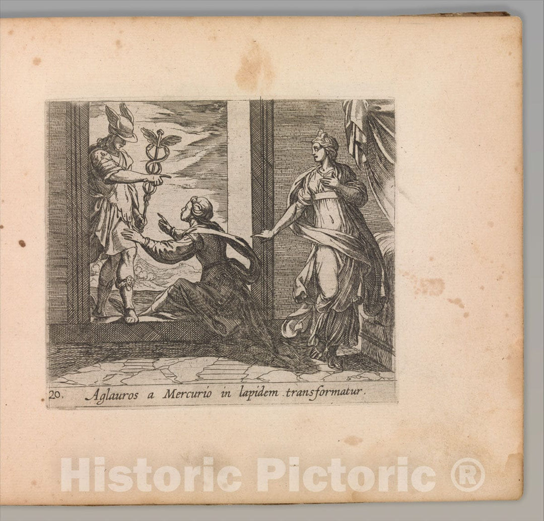 Art Print : Mercury Turning Aglauros to Stone - Artist: Willem Jansz. - Created: c1606 : Vintage Wall Art