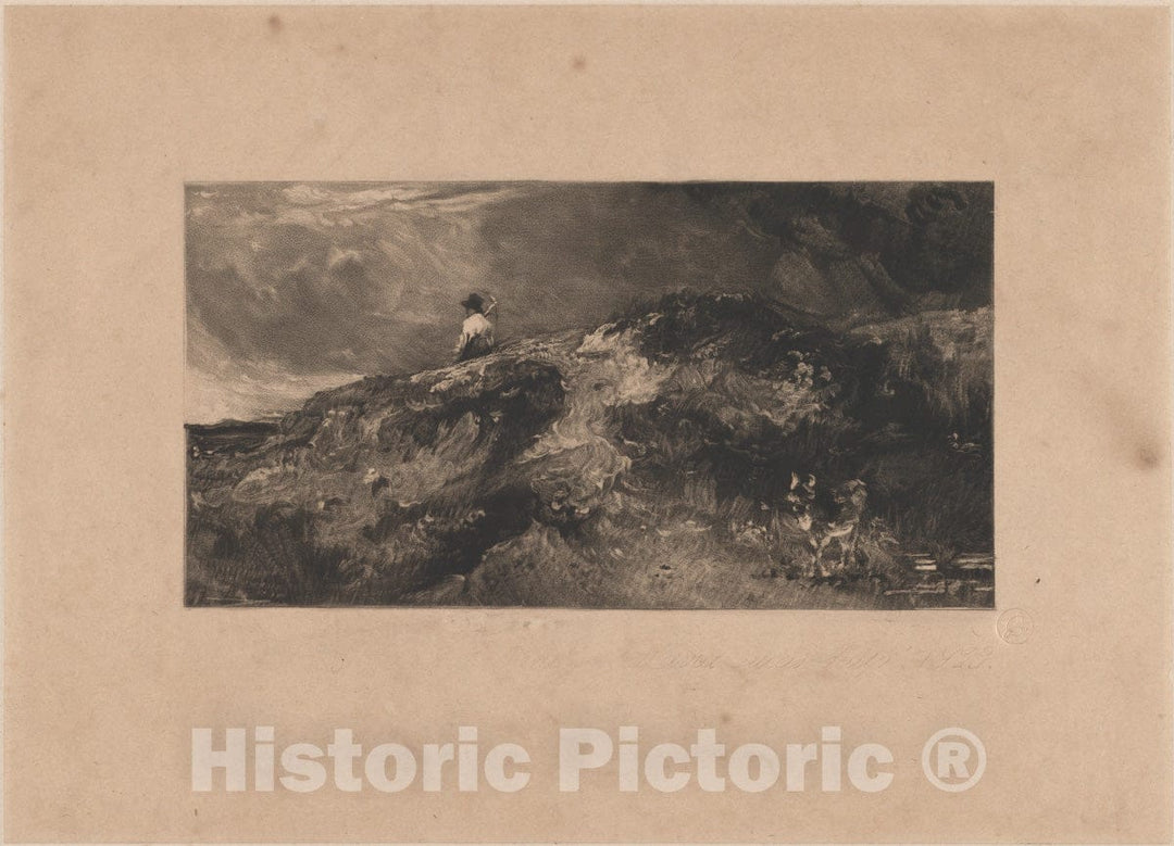 Art Print : David Lucas - Hampstead Heath 3 : Vintage Wall Art