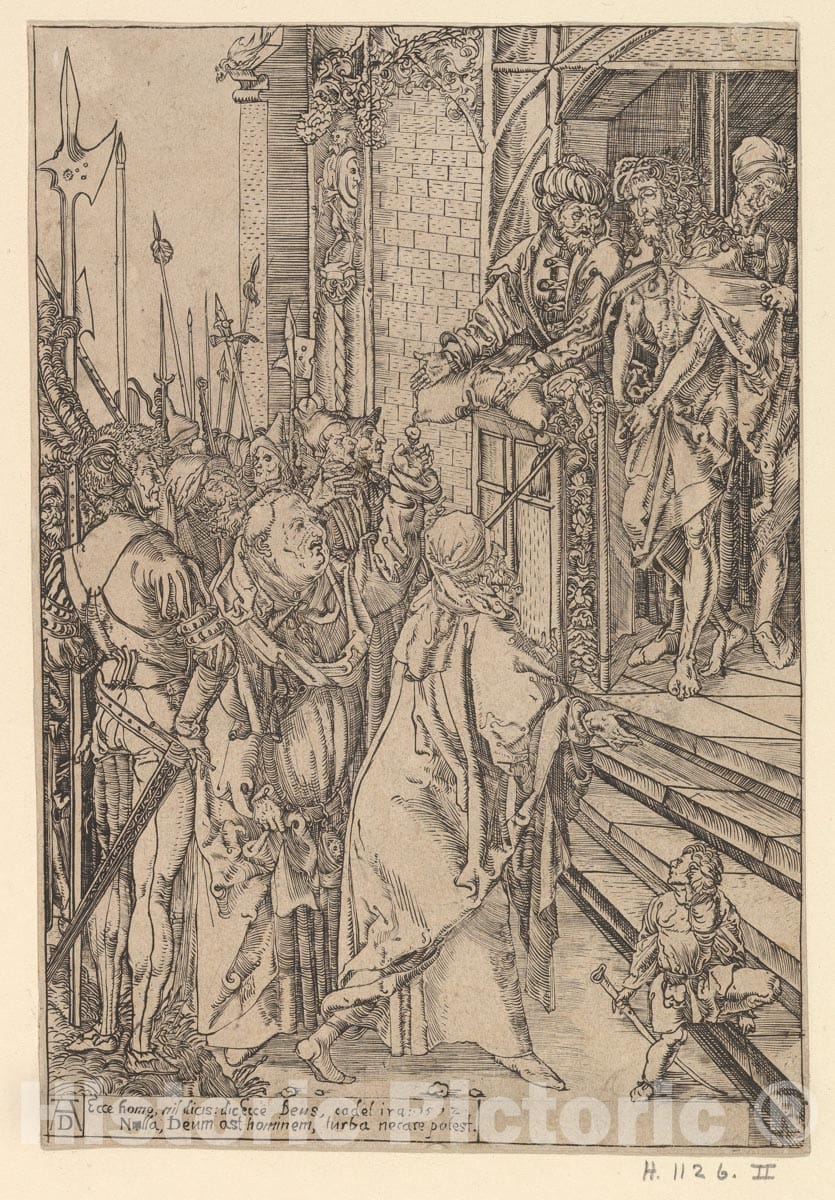 Art Print : Albrecht Dürer - ECCE Homo (Reverse Copy) : Vintage Wall Art
