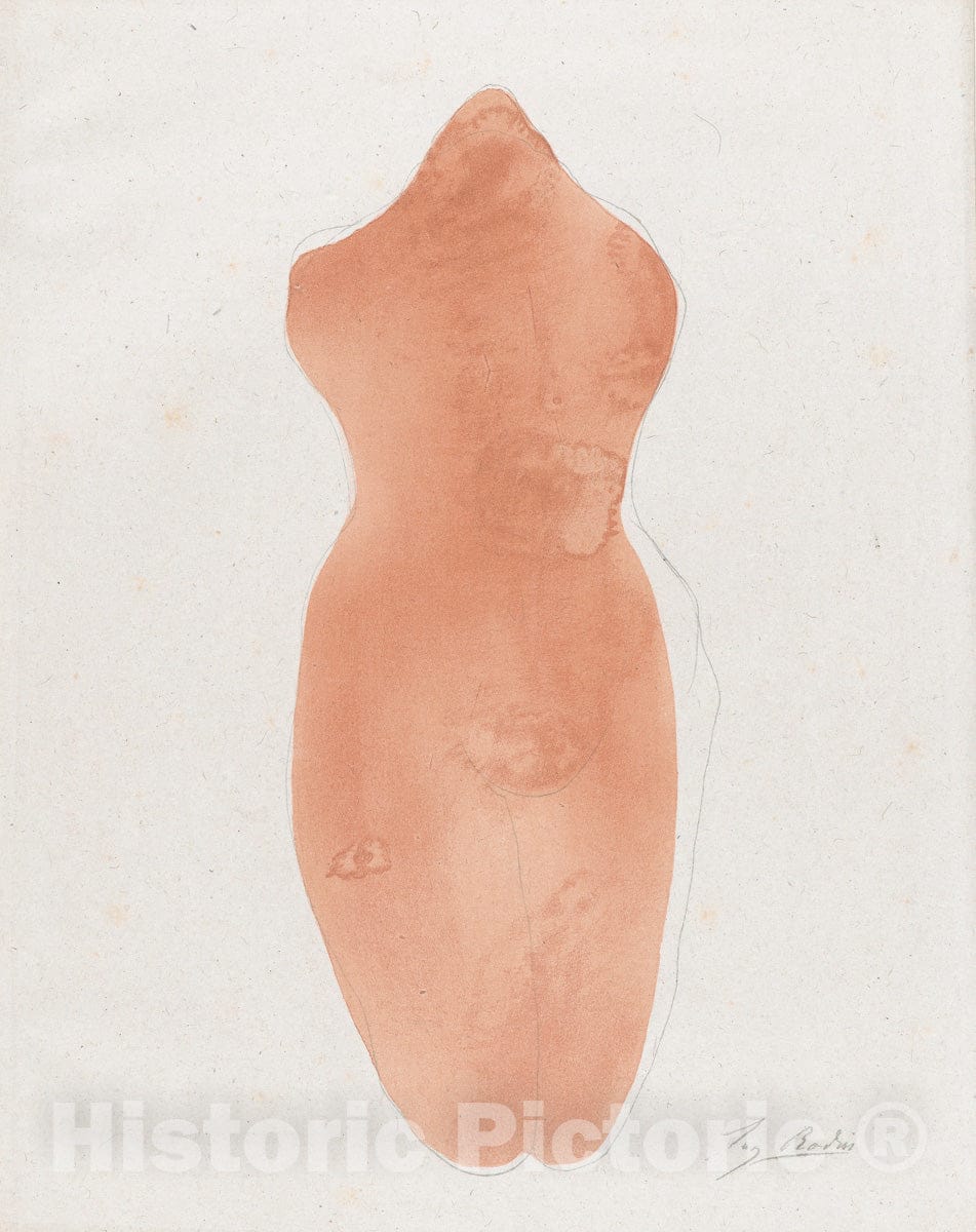 Art Print : Auguste Rodin - Frontispiece for Le Jardin des Supplices 2 : Vintage Wall Art