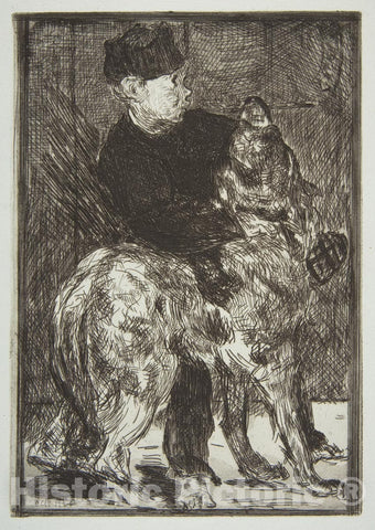 Art Print : Édouard Manet - Boy and Dog : Vintage Wall Art