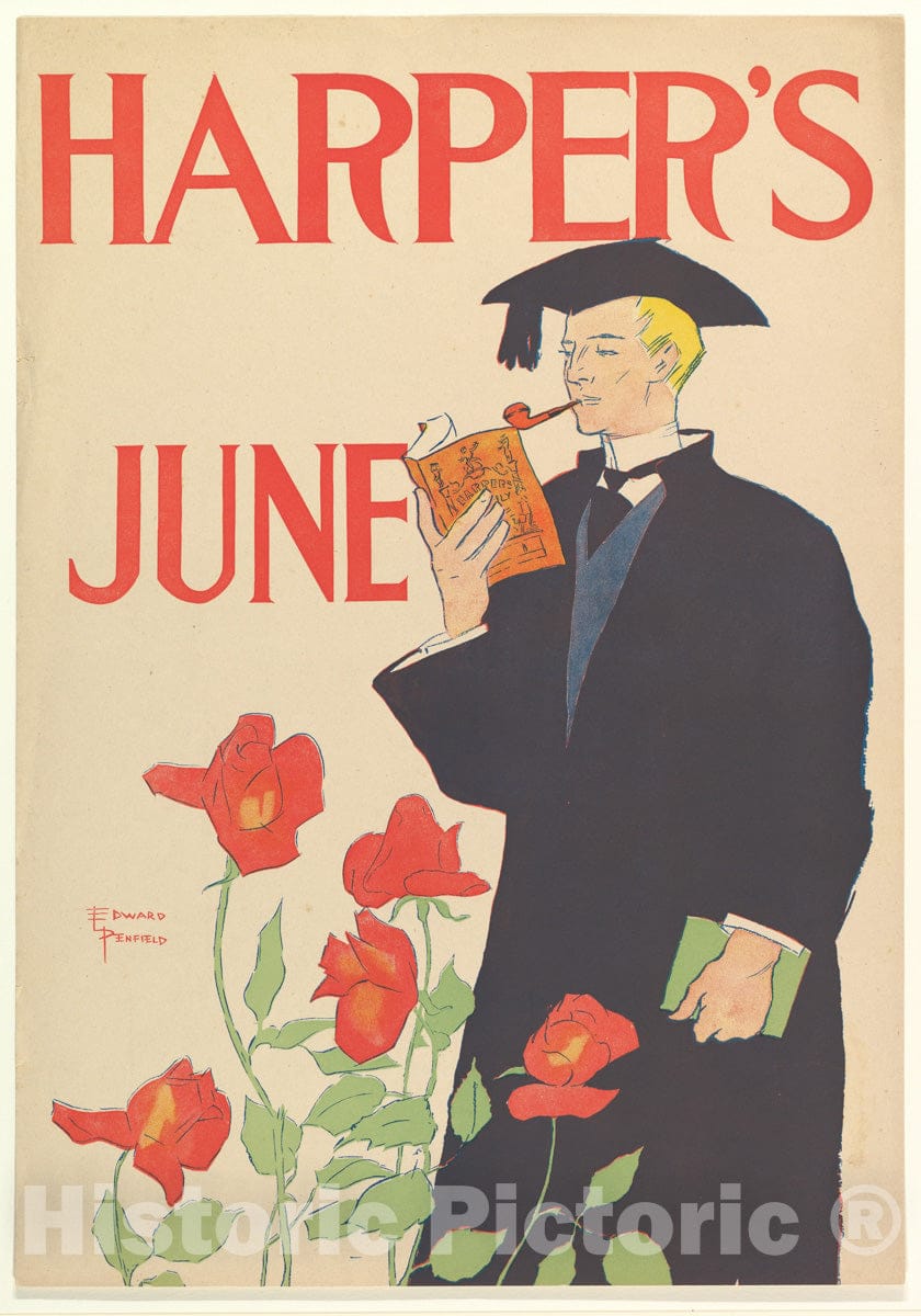 Art Print : Edward Penfield - Harper's, June 1 : Vintage Wall Art