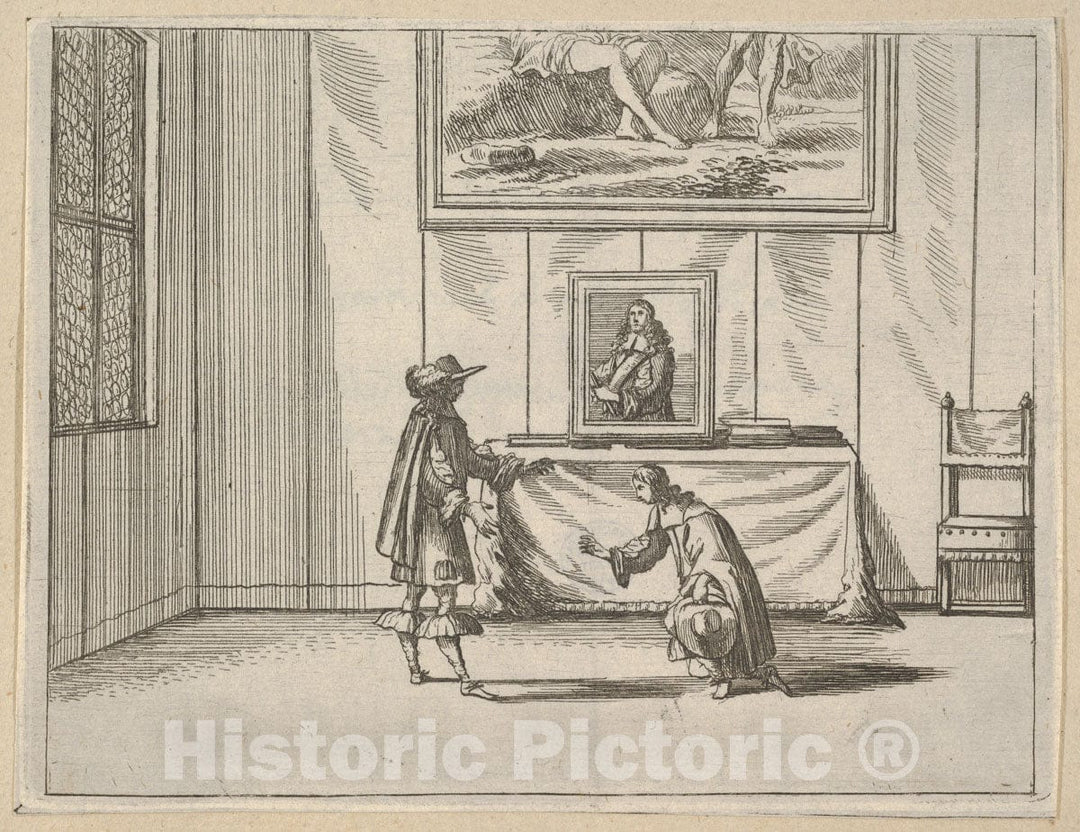 Art Print : Francesco I d'Este is Generous in Pardoning The Offenders - Artist: Bartolomeo Fenice (Fenis) - Created: 1659 : Vintage Wall Art