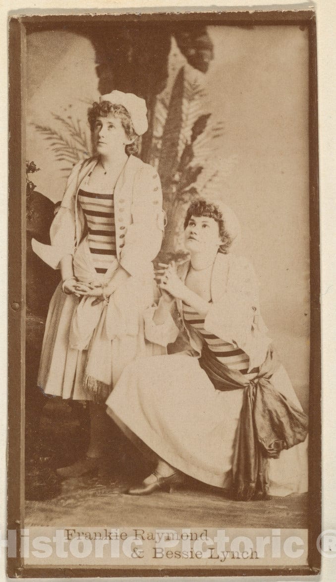 Photo Print : Frankie Raymond and Bessie Lynch, from The Actresses Series (N668) : Vintage Wall Art