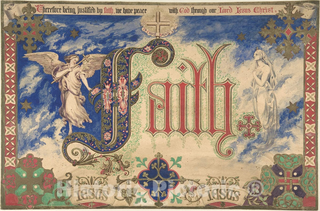 Art Print : Freeman Gage Delamotte - Faith v.1 : Vintage Wall Art