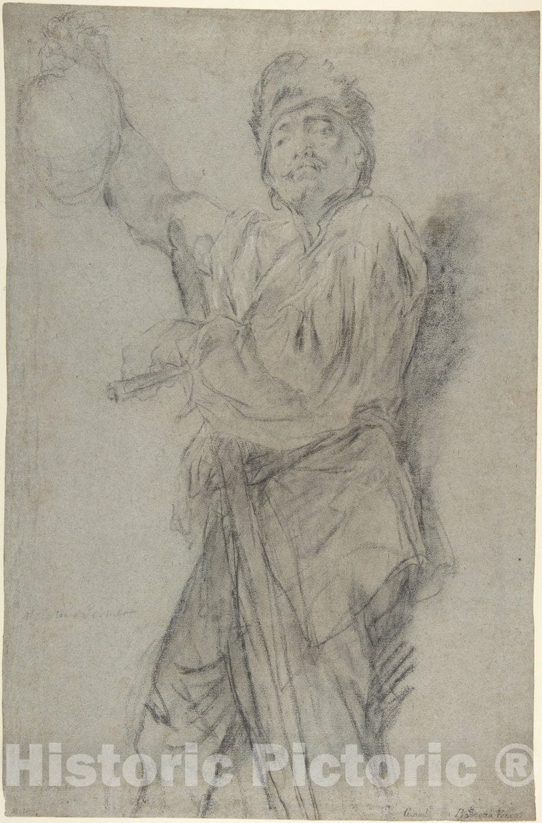 Art Print : Giovanni Battista Piazzetta - Executioner Holding Up a Severed Head : Vintage Wall Art