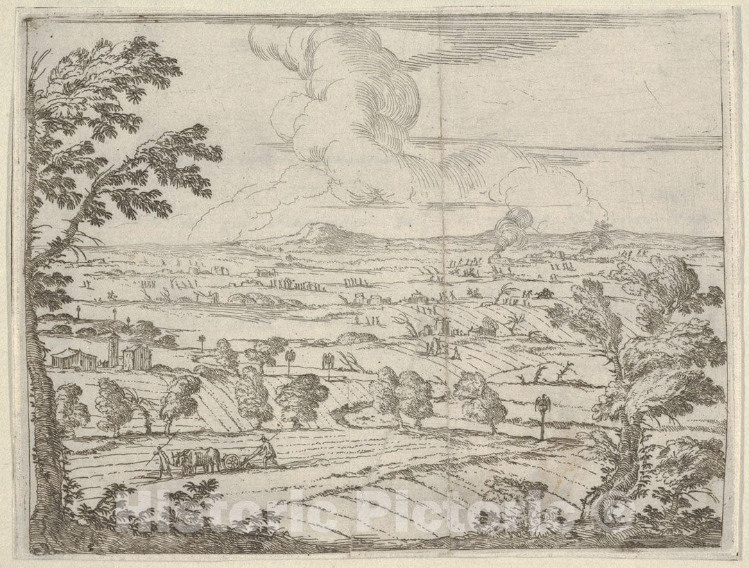 Art Print : Francesco I d'Este Keeps his State Intact During The Descent of The Germans into Mantua - Artist: Bartolomeo Fenice (Fenis) - Created: 1659 : Vintage Wall Art