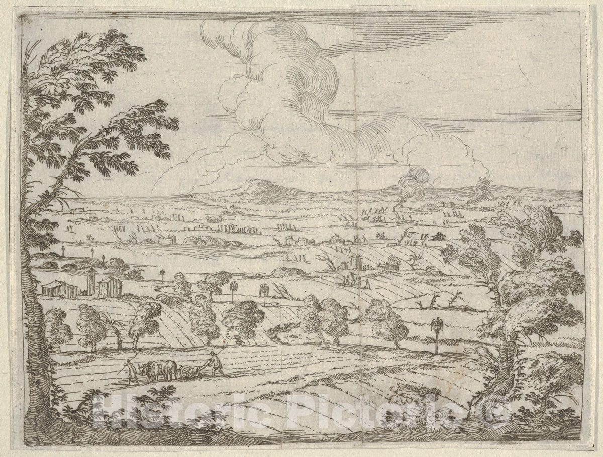 Art Print : Francesco I d'Este Keeps his State Intact During The Descent of The Germans into Mantua - Artist: Bartolomeo Fenice (Fenis) - Created: 1659 : Vintage Wall Art