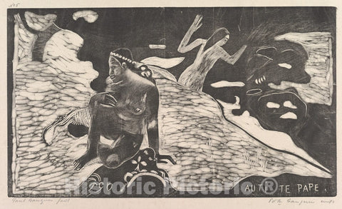 Art Print : Paul Gauguin - Auti Te Pape 2 : Vintage Wall Art