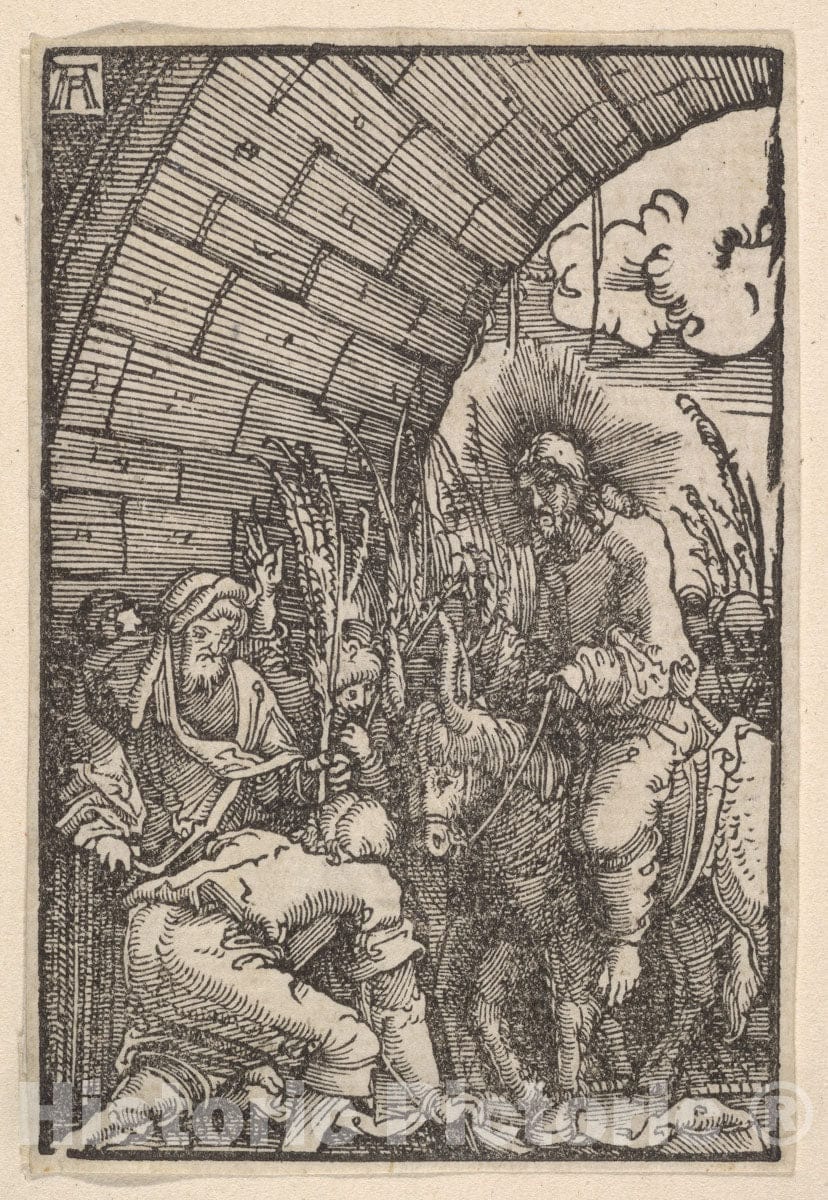 Art Print : Albrecht Altdorfer - Entry into Jerusalem, from The Fall and Salvation of Mankind Through The Life and Passion of Christ : Vintage Wall Art
