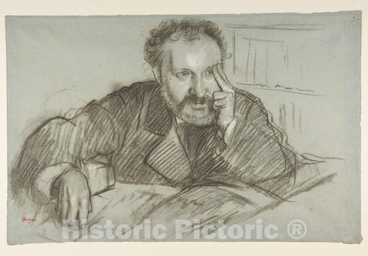 Art Print : Edgar Degas - Edmond Duranty (1833–1880) : Vintage Wall Art