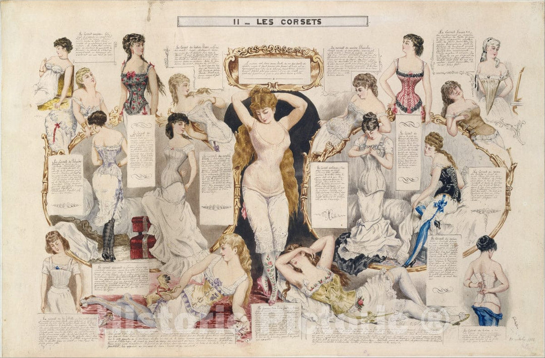 Art Print : Henri de Montaut - Etudes sur les Femmes : Vintage Wall Art