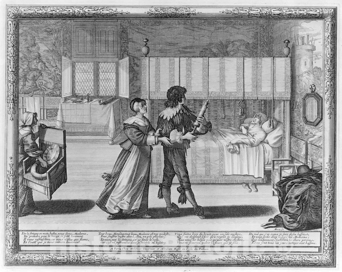 Art Print : Abraham Bosse - The Enema : Vintage Wall Art