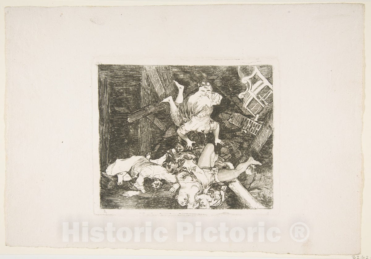 Art Print : Goya - Plate 30 from 'The Disasters of War' (Los Desastres de la Guerra): ' Ravages of War' (Estragos de la Guerra) : Vintage Wall Art