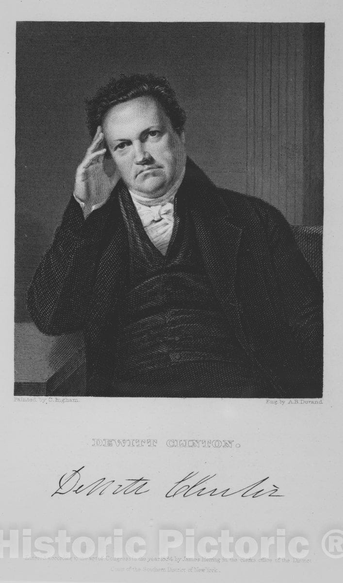 Art Print : Edited and Etched by James Barton Longacre - The National Portrait Gallery of Distinguished Americans, Vol. II : Vintage Wall Art
