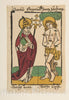 Art Print : Anonymous, German, 15th Century - St. Gregory and St. Sebastian (Schr. 1493x) : Vintage Wall Art
