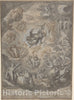 Art Print : Conrad Meyer - Flying Putti, Surrounding Archangel Raphael : Vintage Wall Art