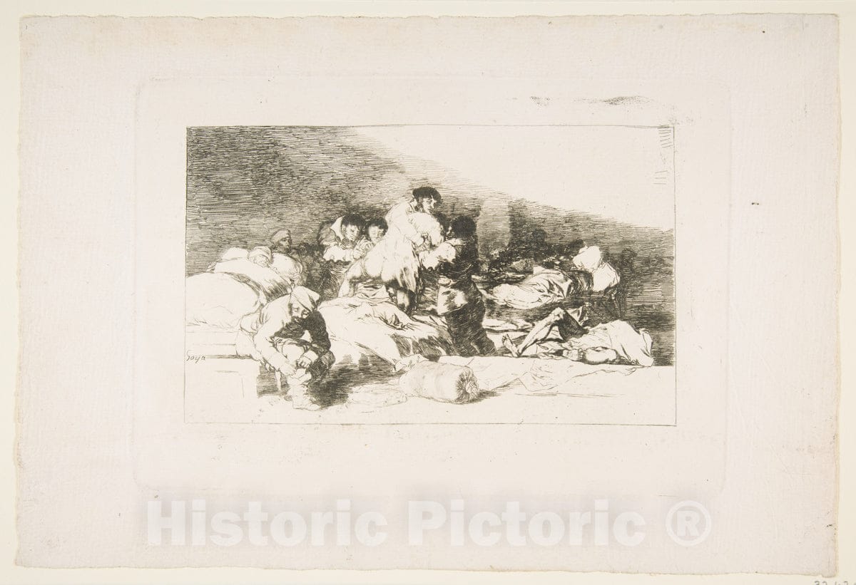 Art Print : Goya - Plate 25 from 'The Disasters of War' (Los Desastres de la Guerra):'These Too. (Tambien estos.) 1 : Vintage Wall Art