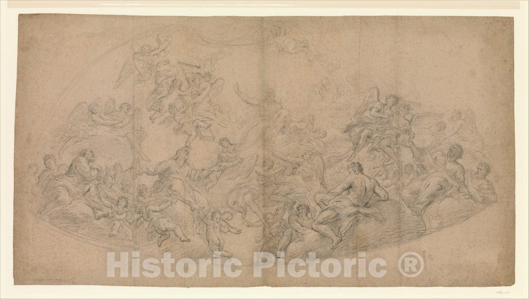 Art Print : Antonio Puglieschi - Exaltation of The Holy Cross : Vintage Wall Art