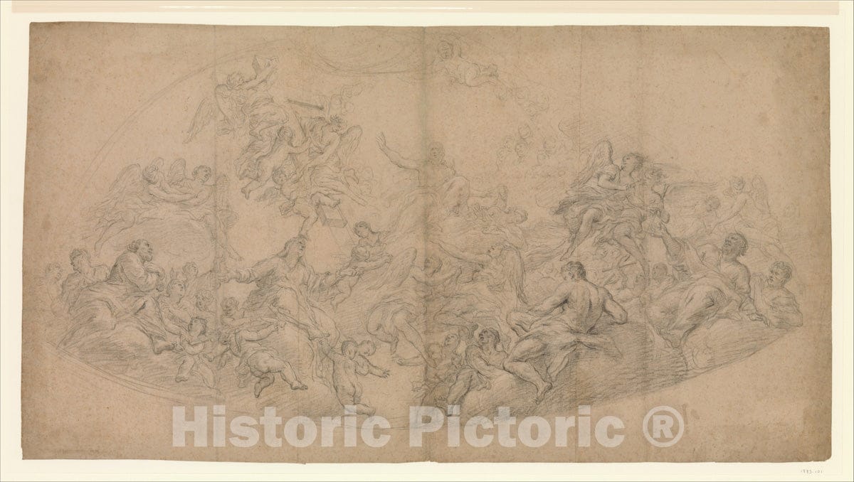 Art Print : Antonio Puglieschi - Exaltation of The Holy Cross : Vintage Wall Art