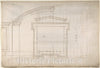 Art Print : Drawn by French, 16th Century - St. Peter's, Apse, Window, Elevation (Recto) Unidentified, Portal, Elevation (Verso) : Vintage Wall Art