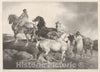 Art Print : Théodore Gericault - Horses Driven to a Fair : Vintage Wall Art