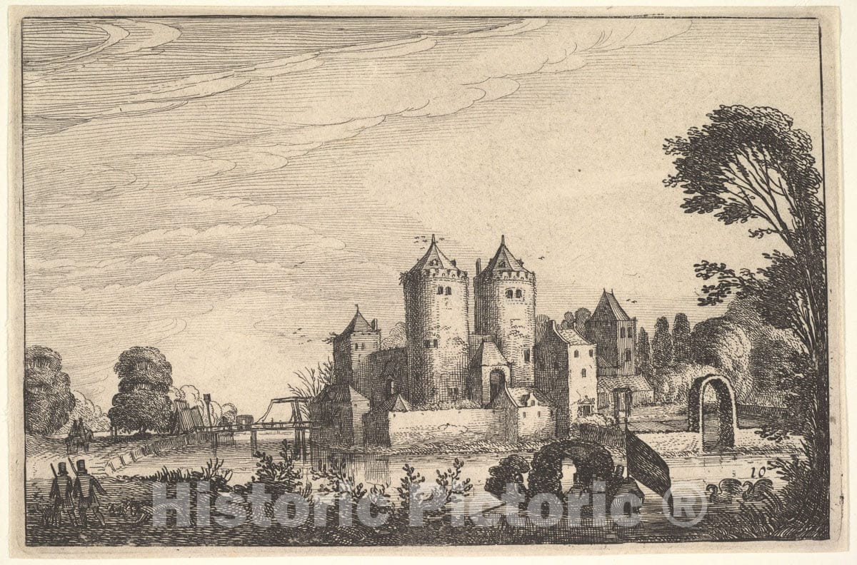 Art Print : Jan Van de Velde II - The Castle : Vintage Wall Art