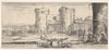 Art Print : an Entrance to a Fortress in Center - Artist: Stefano Della Bella - Created: c1638 : Vintage Wall Art