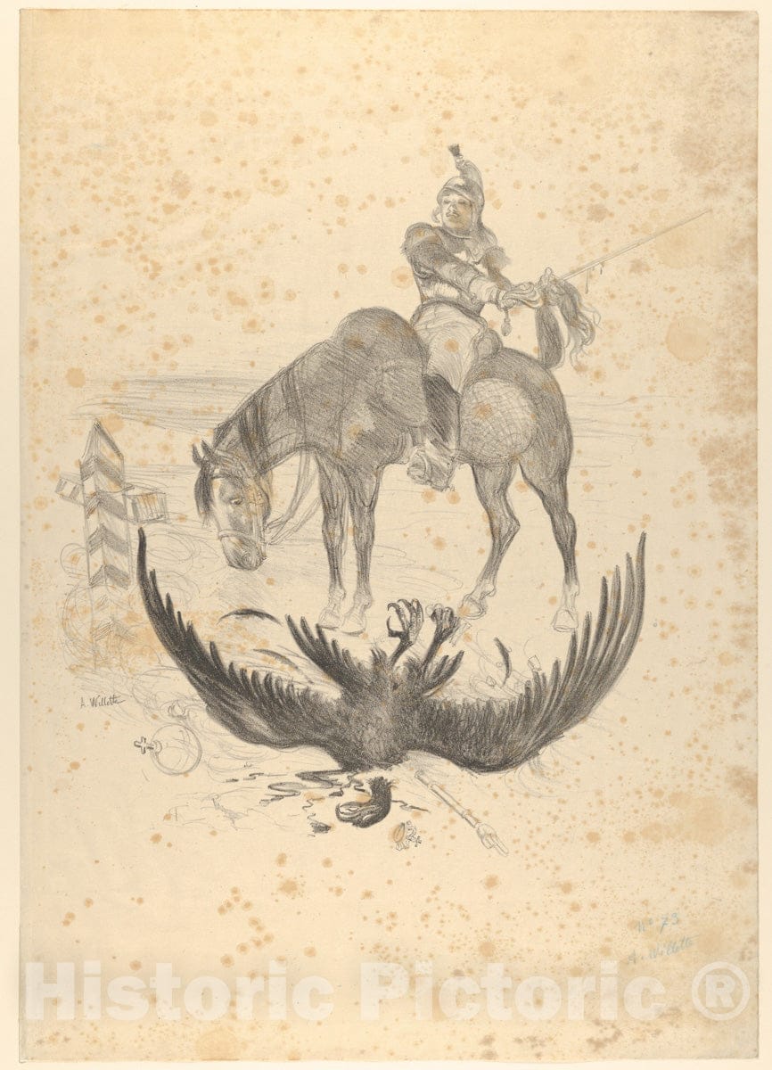 Art Print : Adolphe-Léon Willette - Revenge (Revanche) : Vintage Wall Art