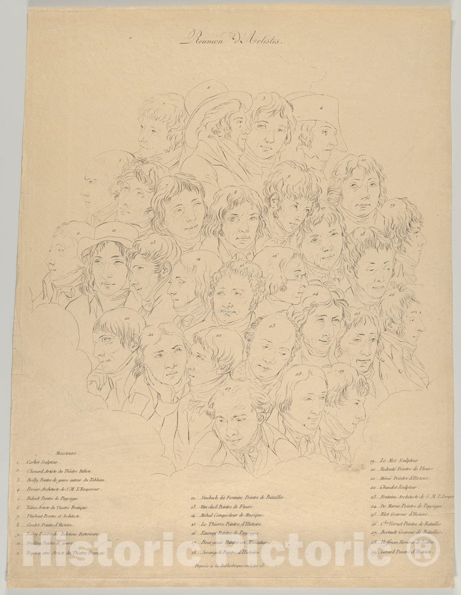 Art Print : Alexandre Clément - A Gathering of Artists : Vintage Wall Art