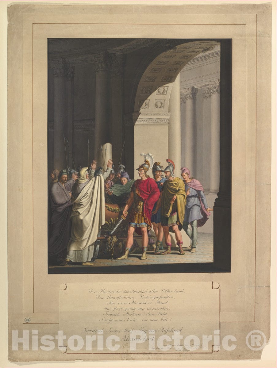 Art Print : Franz von Hauslab The Younger - Scene from The Life of Alexander I : Vintage Wall Art