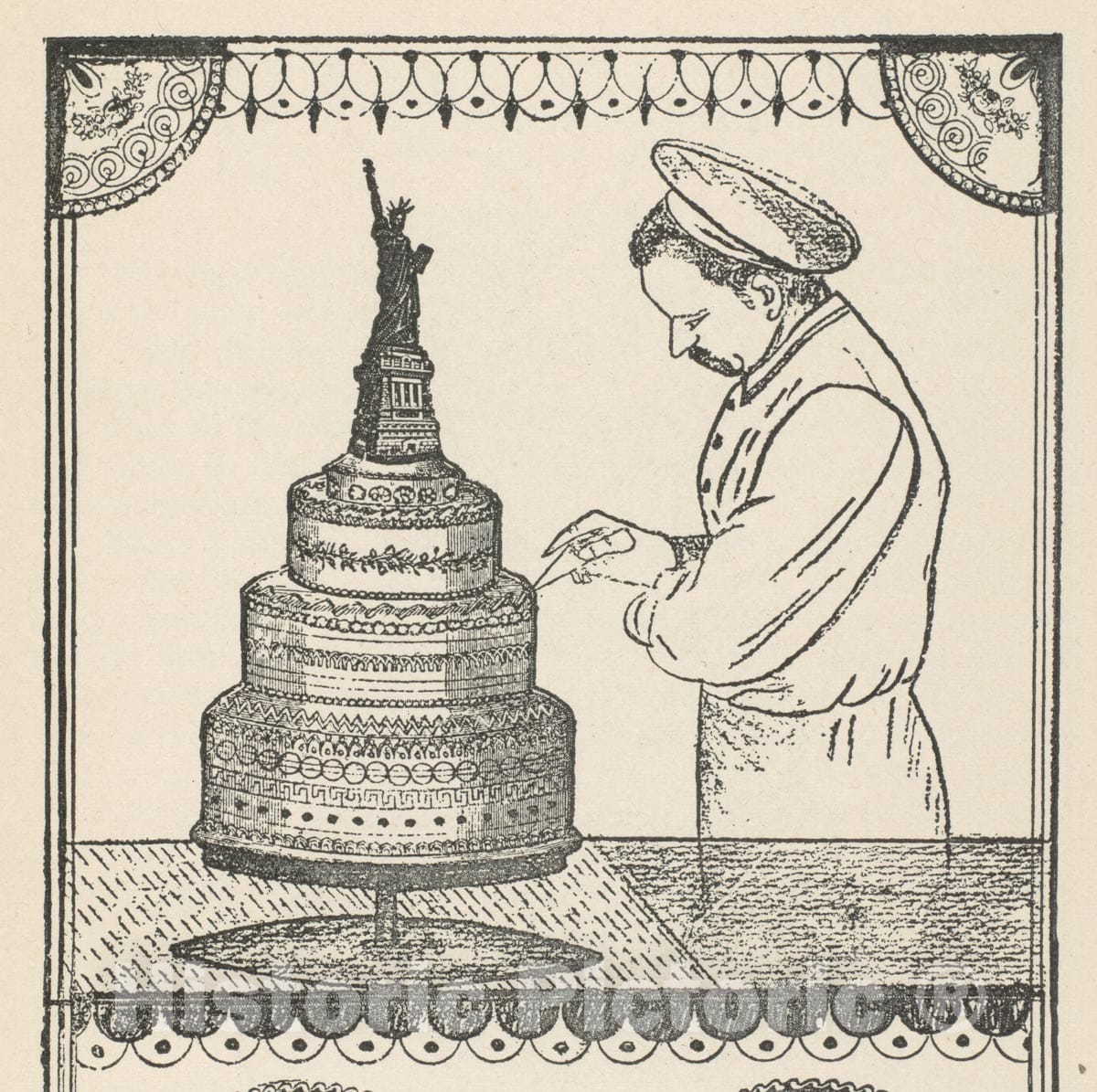 Art Print : Herman Hueg - Ornamental Confectionery and Practical Assistant to The Art of Baking : Vintage Wall Art