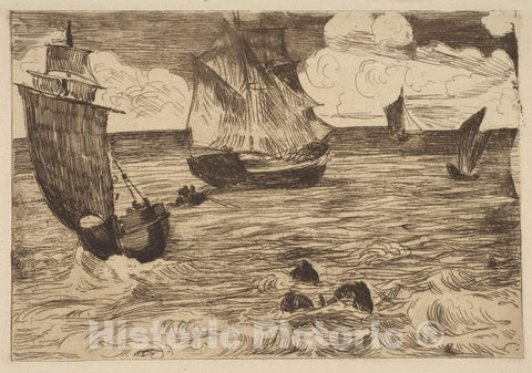 Art Print : Édouard Manet - Marine : Vintage Wall Art