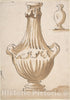 Art Print : Design for a Vase: Two Handles - Artist: Italian, Venetian, 18th Century - Created: 18th Century : Vintage Wall Art