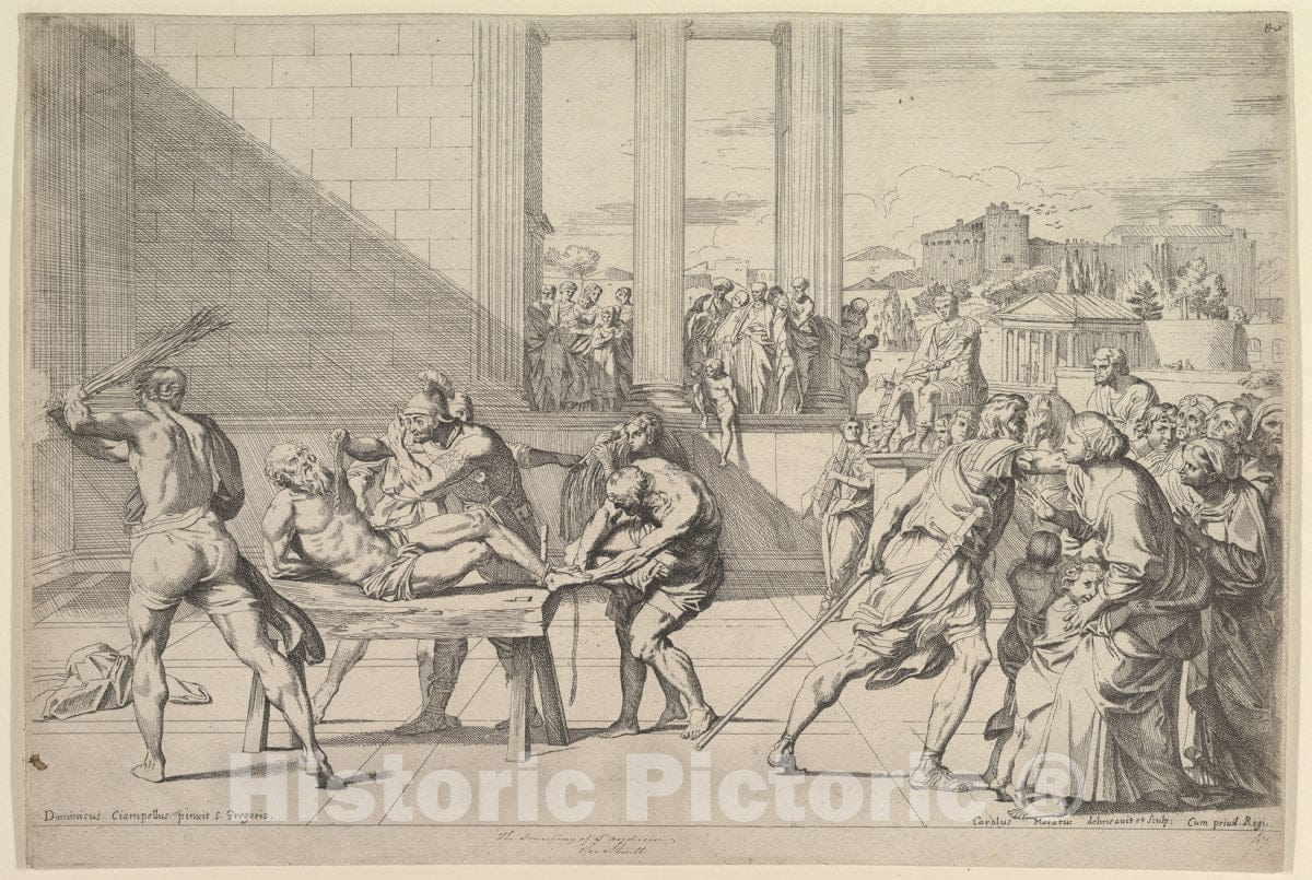 Art Print : Carlo Maratti - The Martyrdom of St. Andrew : Vintage Wall Art