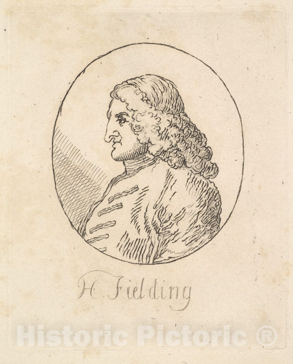 Art Print : William Hogarth - Henry Fielding : Vintage Wall Art