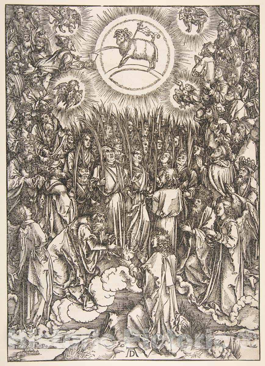 Art Print : Albrecht Dürer - The Adoration of The Lamb, from The Apocalypse Series : Vintage Wall Art