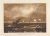 Art Print : Designed and Etched by Joseph Mallord William Turner - The Leader Sea Piece (Liber Studiorum, Part IV, Plate 20) : Vintage Wall Art