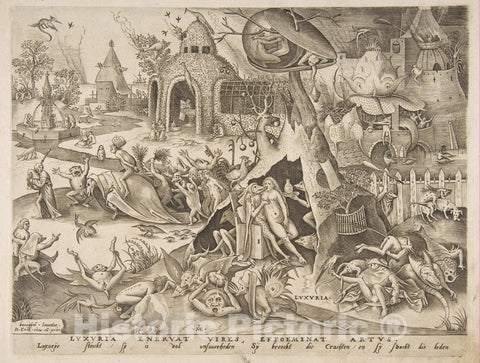 Art Print : Pieter Van der Heyden - Lust (Luxuria) from The Seven Deadly Sins : Vintage Wall Art